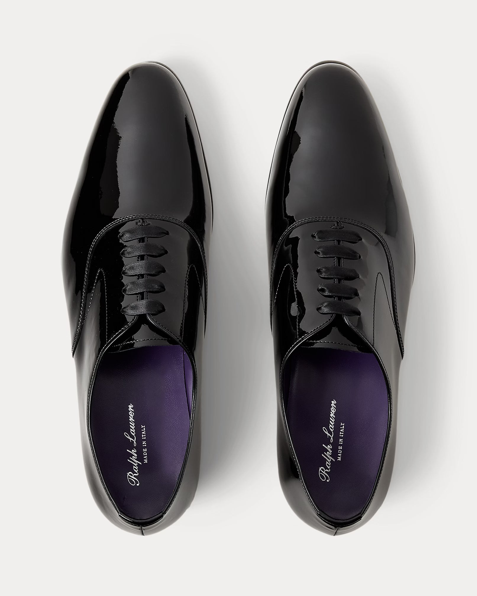 Ralph Lauren Purple Label Paget Patent Calfskin Shoe - Black