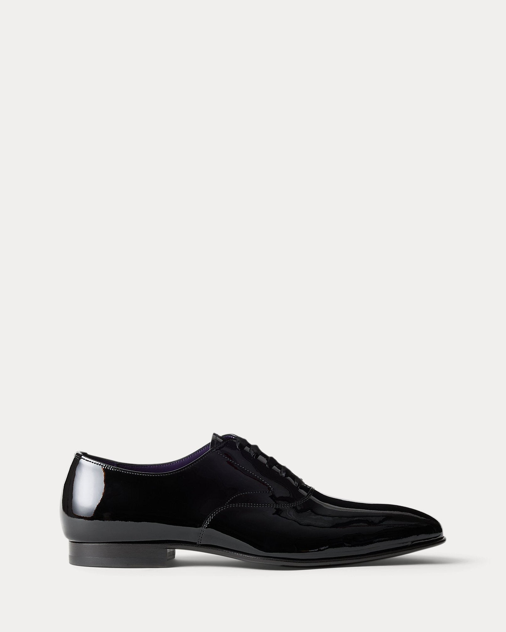 Ralph Lauren Purple Label Paget Patent Calfskin Shoe - Black