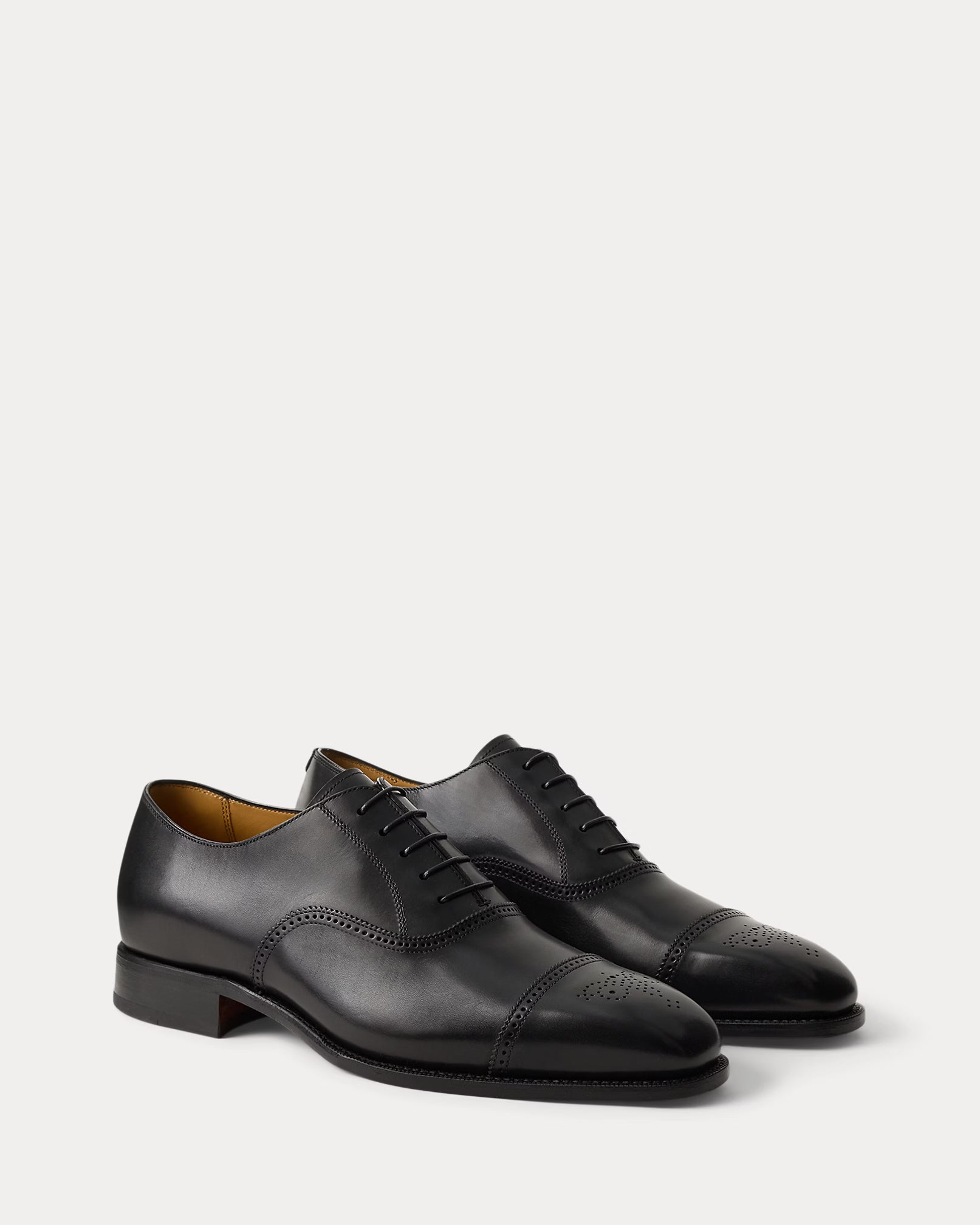 Ralph Lauren Purple Label Denver Calfskin Cap-Toe Shoe