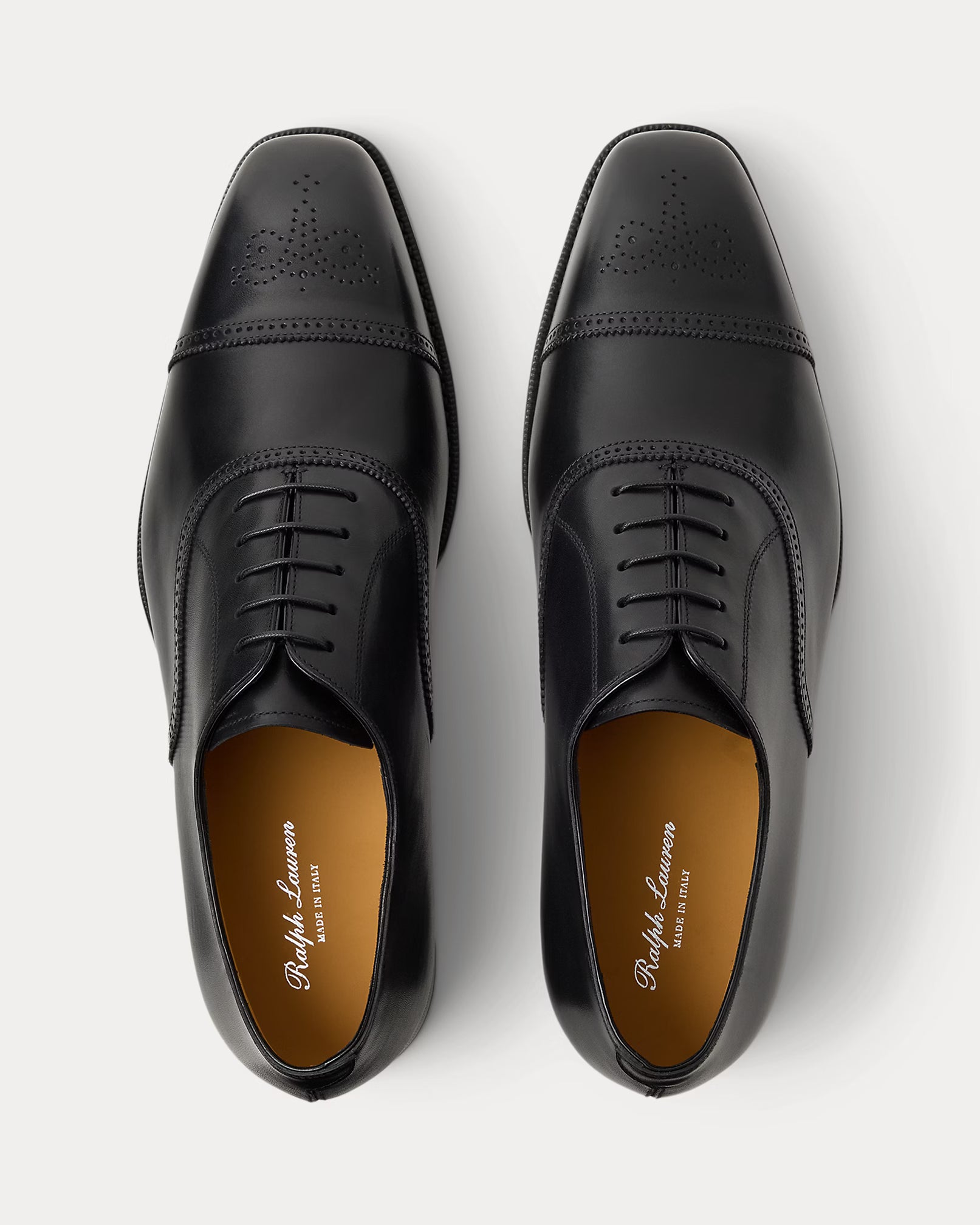 Ralph Lauren Purple Label Denver Calfskin Cap-Toe Shoe