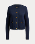Lauren Ralph Lauren Cropped Crewneck Jumper Jacket - Lauren Navy