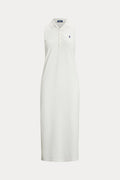 Polo Ralph Lauren Stretch-Cotton Sleeveless Polo Dress - White