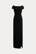 Lauren Ralph Lauren Faille Off-the-Shoulder Gown - Black