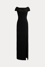 Lauren Ralph Lauren Faille Off-the-Shoulder Gown - Black