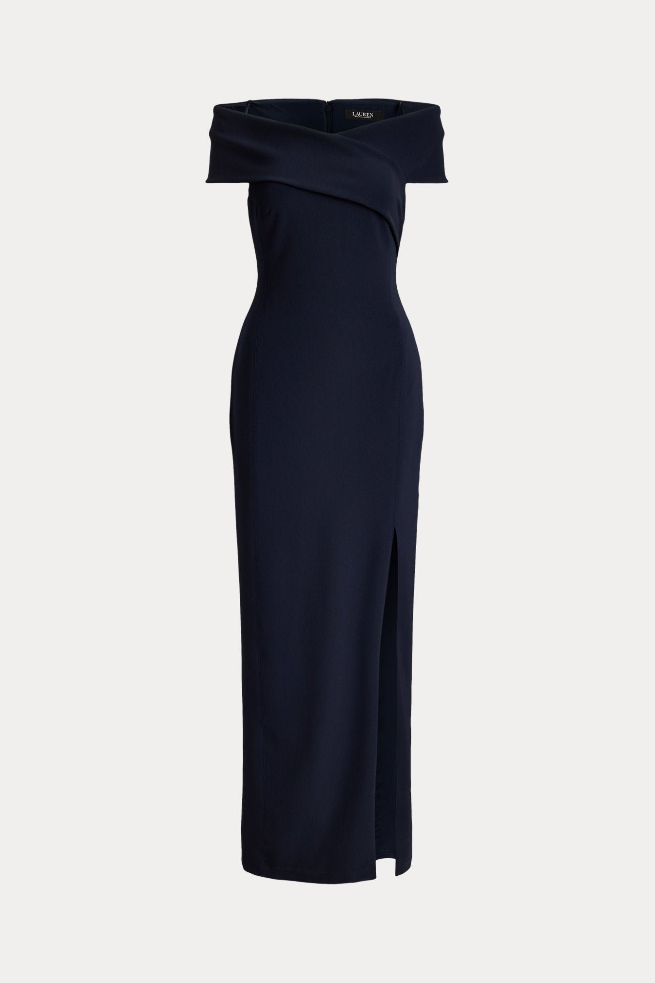 Lauren Ralph Lauren Faille Off-the-Shoulder Gown - Lauren Navy