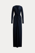 Lauren Ralph Lauren Twist-Front Stretch Jersey Gown - Lauren Navy
