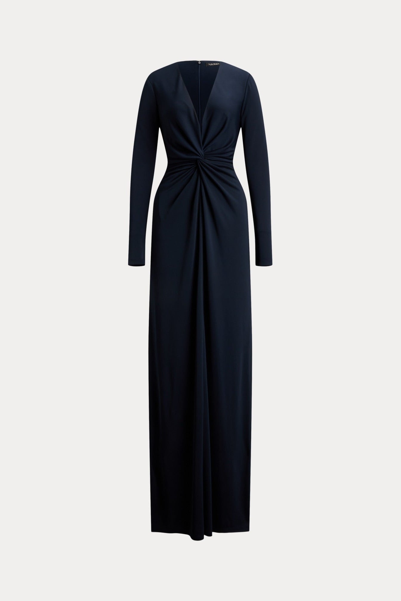Lauren Ralph Lauren Twist-Front Stretch Jersey Gown - Lauren Navy