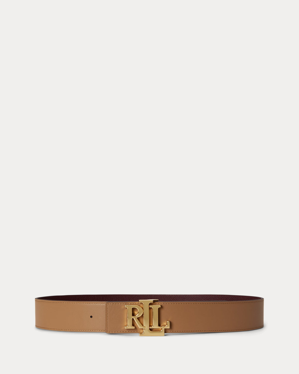 Lauren Ralph Lauren Reversible Wide Leather Logo Belt
