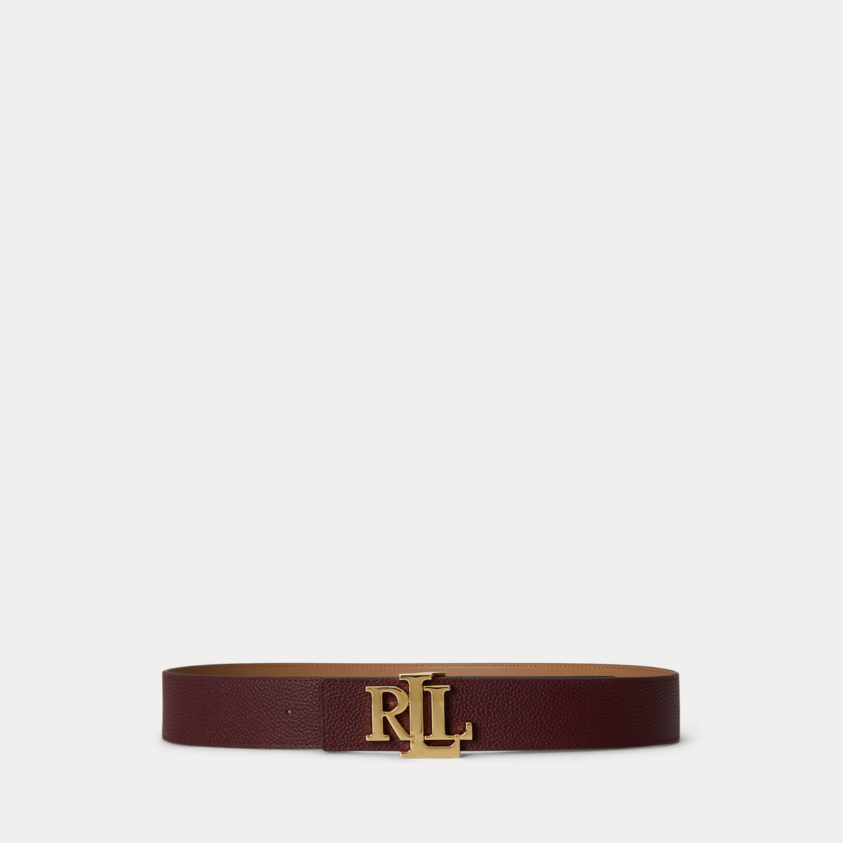 Lauren Ralph Lauren Reversible Wide Leather Logo Belt