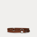Lauren Ralph Lauren Leather O-Ring Stacked Wide Belt