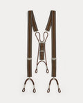 RRL Striped Stretch Braces - Brown