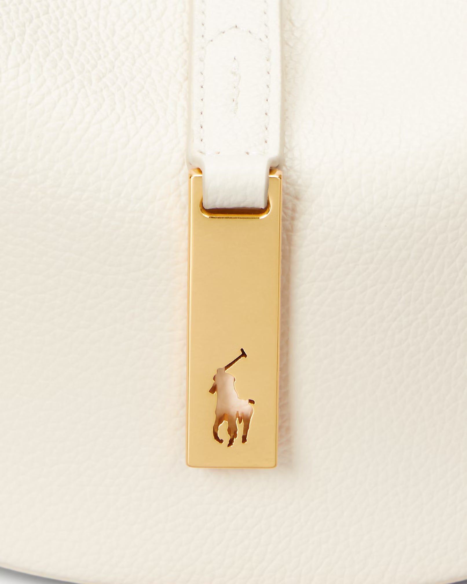 Polo Ralph Lauren Polo ID Leather Mini Shoulder Bag – Ivory