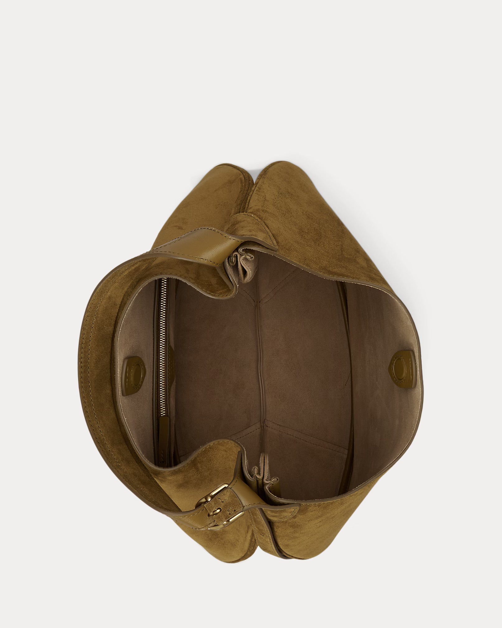 Polo Ralph Lauren Large Suede Polo ID Shoulder Bag – Artichoke
