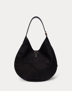 Polo Ralph Lauren Polo ID Suede Large Shoulder Bag – Black