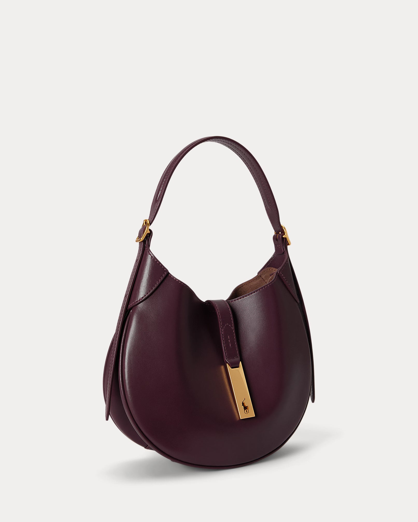 Polo Ralph Lauren Polo ID Leather Small Shoulder Bag – Midnight Merlot