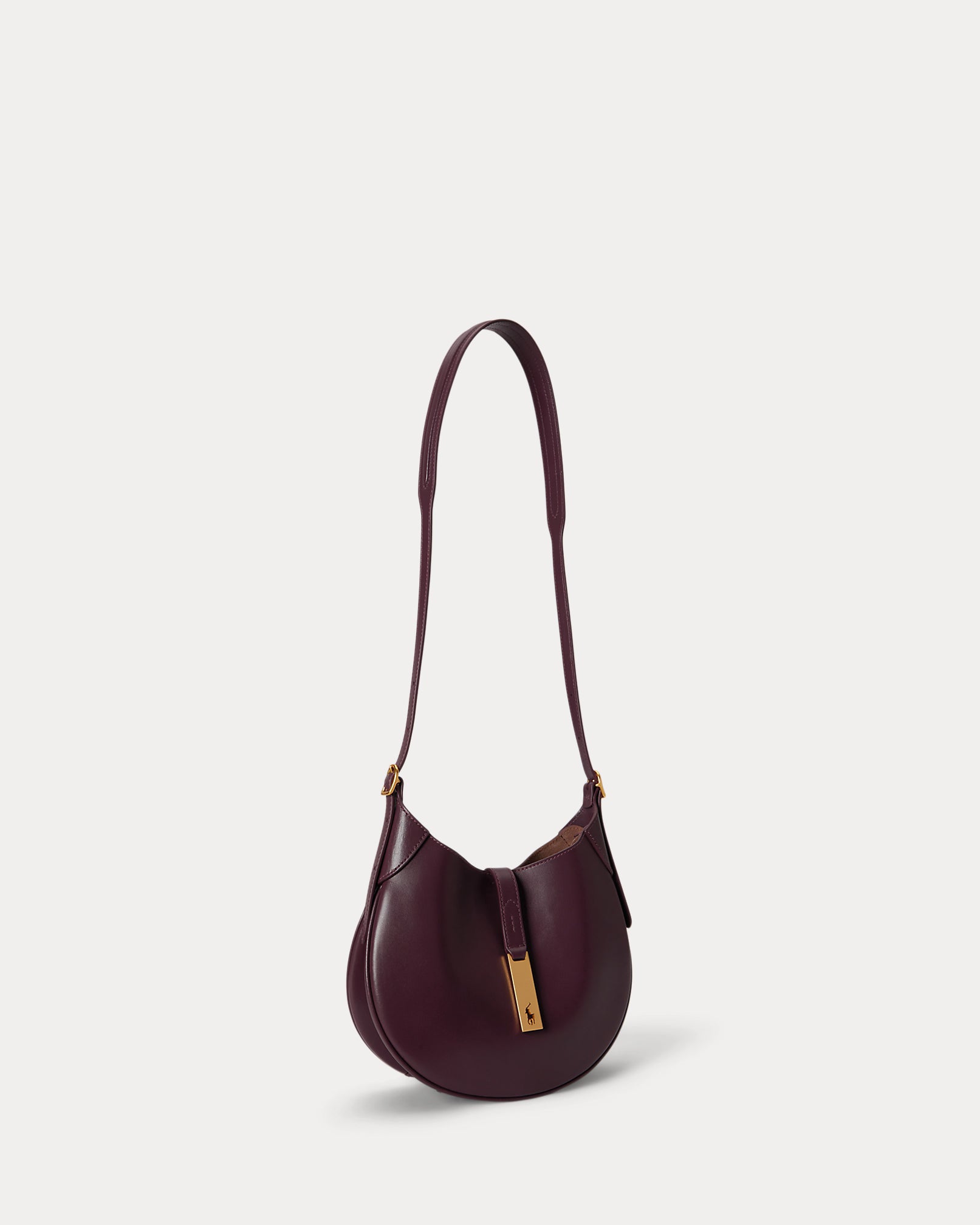 Polo Ralph Lauren Polo ID Leather Small Shoulder Bag – Midnight Merlot