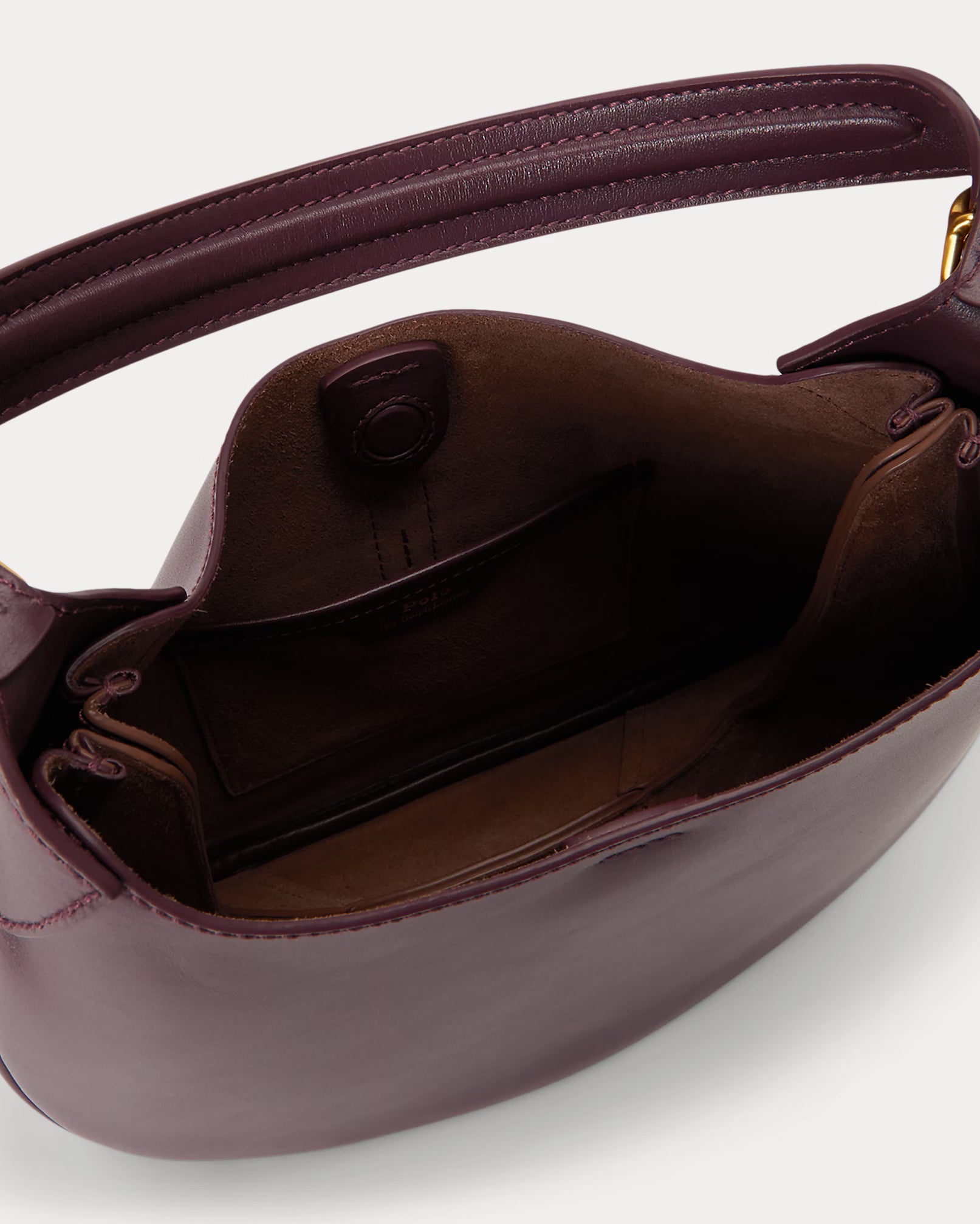 Polo Ralph Lauren Polo ID Leather Small Shoulder Bag – Midnight Merlot