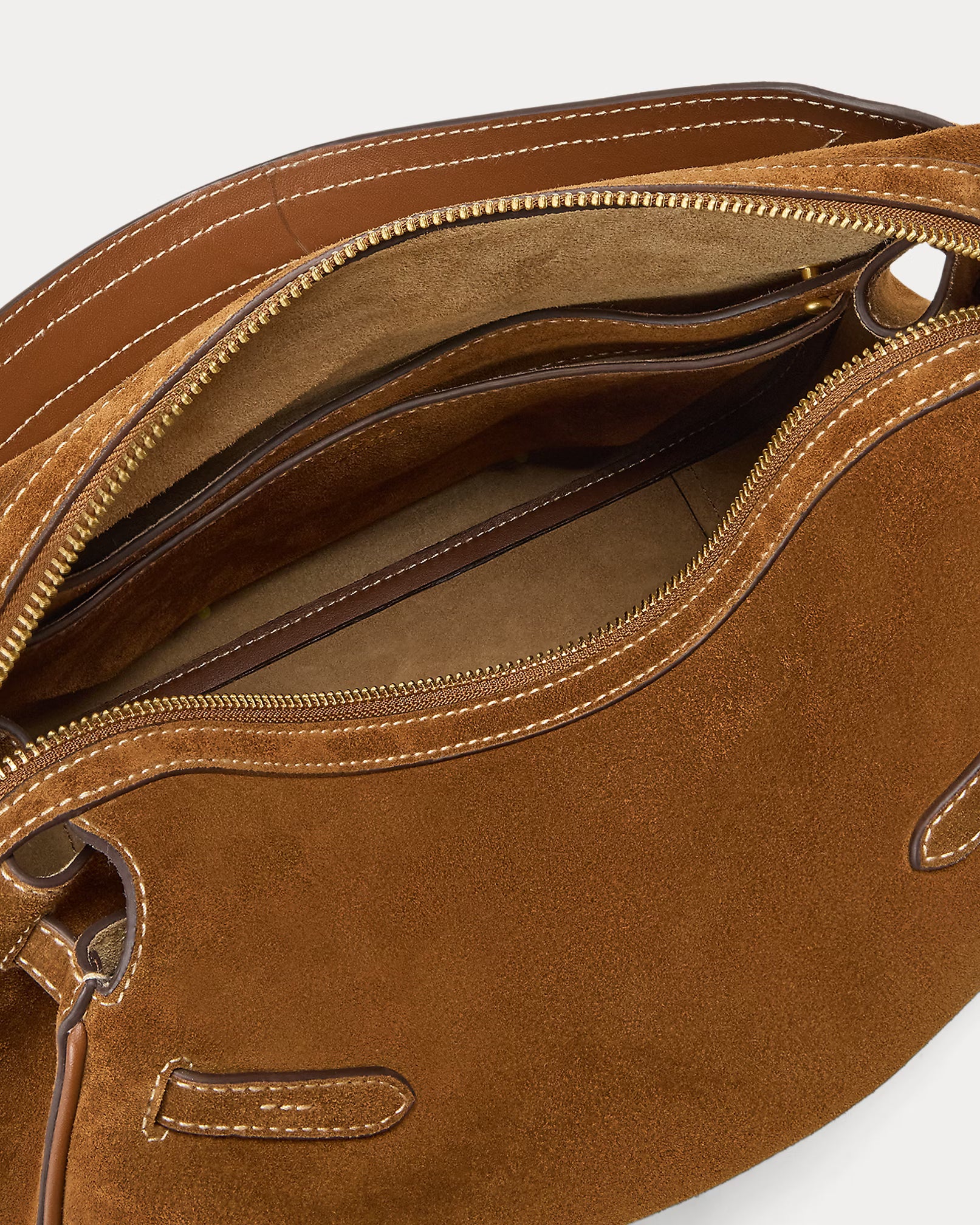 Polo Ralph Lauren Polo ID Suede Satchel – Cinnamon/Cuoio