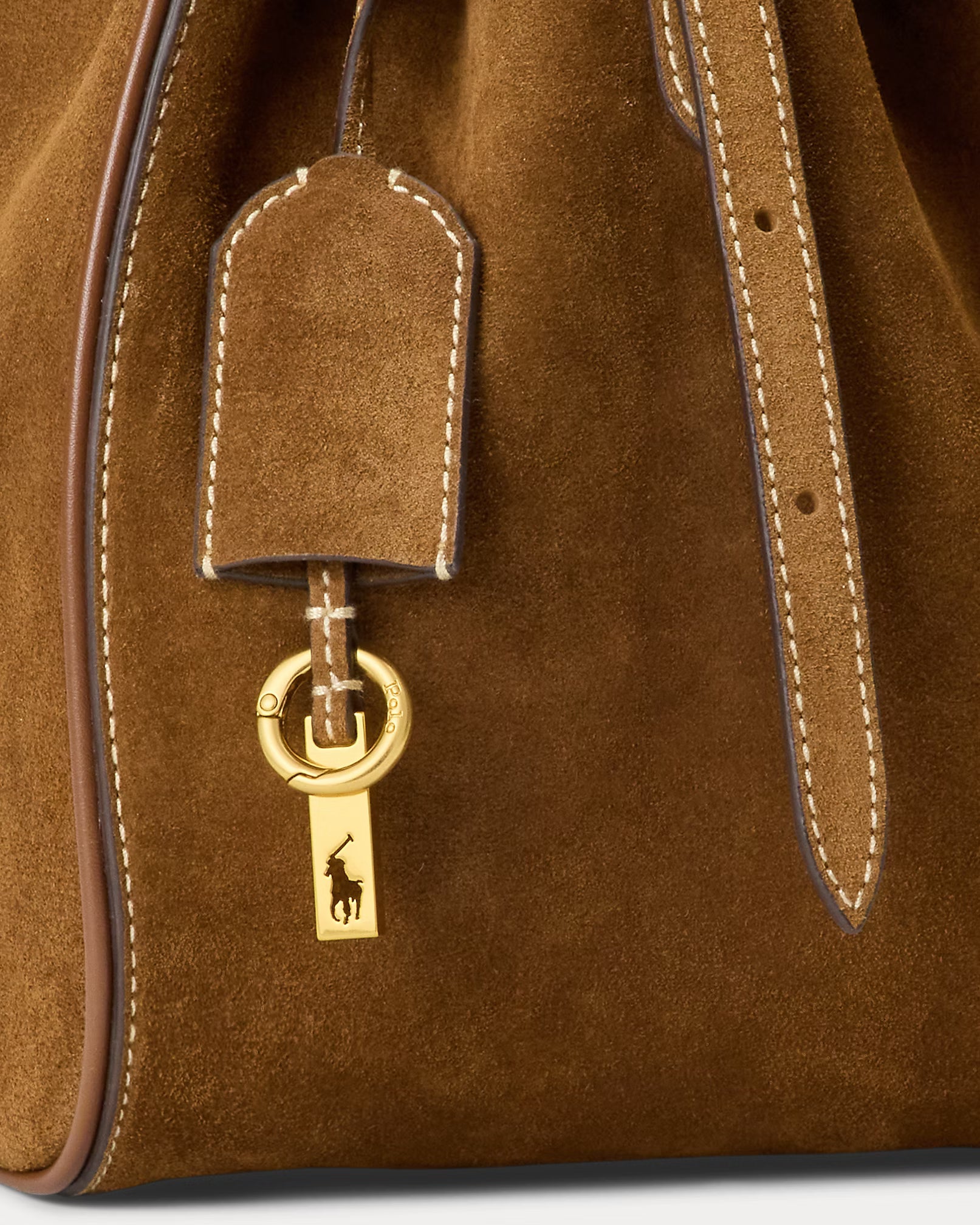 Polo Ralph Lauren Polo ID Suede Satchel – Cinnamon/Cuoio