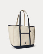 Polo Ralph Lauren Leather-Trim Canvas Medium Shopper Tote
