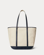 Polo Ralph Lauren Leather-Trim Canvas Medium Shopper Tote