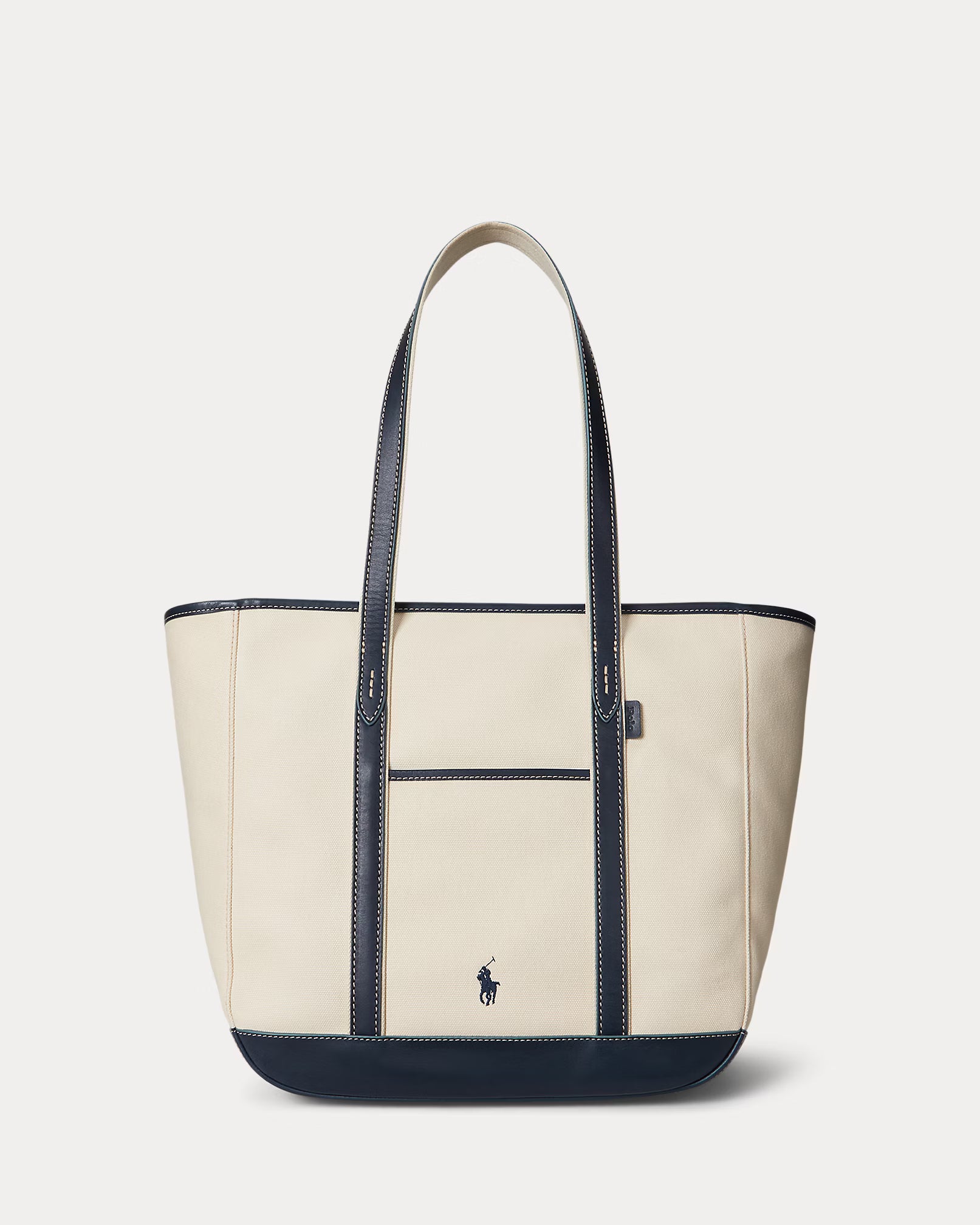 Polo Ralph Lauren Leather-Trim Canvas Medium Shopper Tote