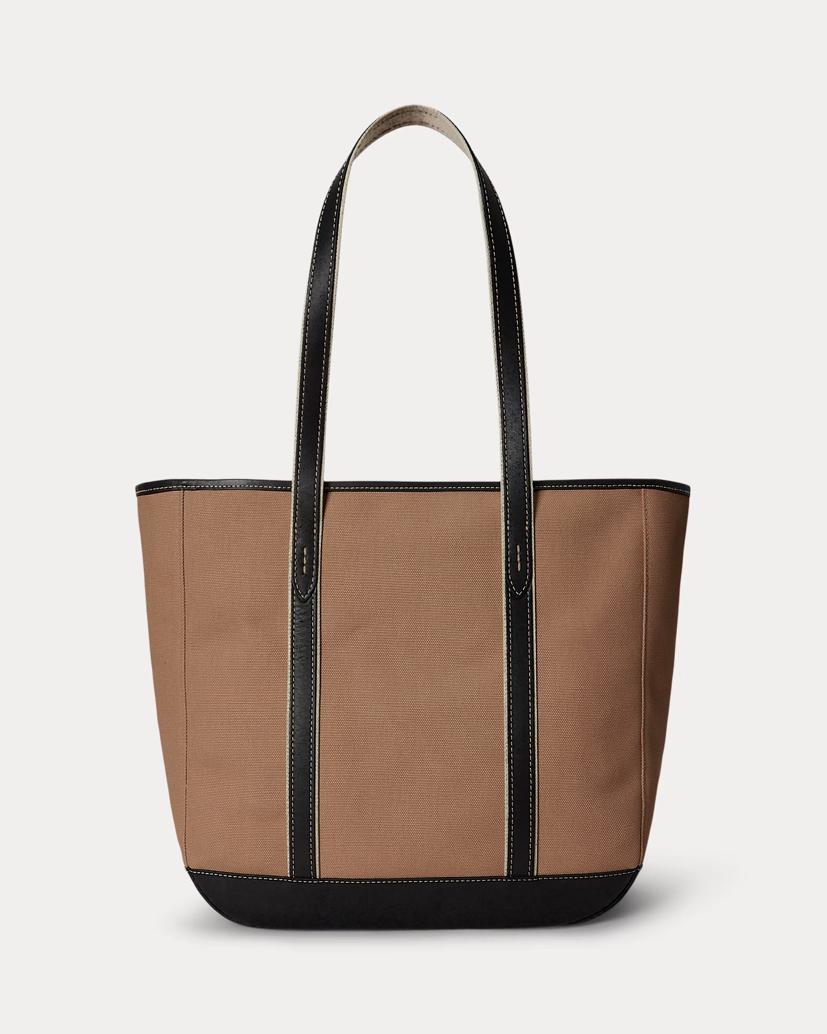 Polo Ralph Lauren Leather-Trim Canvas Medium Shopper Tote
