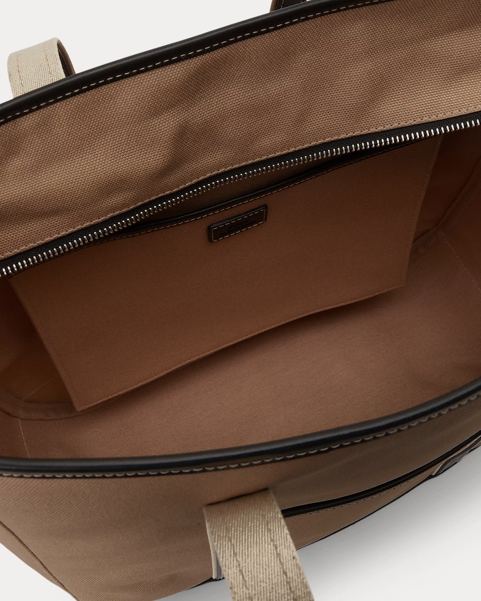 Polo Ralph Lauren Leather-Trim Canvas Medium Shopper Tote