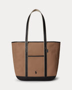 Polo Ralph Lauren Leather-Trim Canvas Medium Shopper Tote