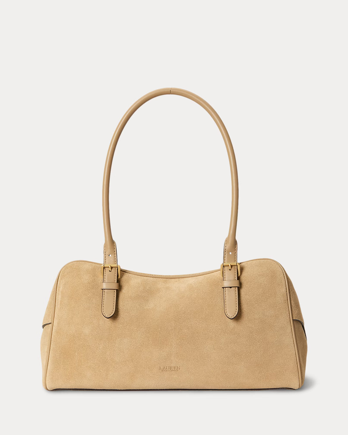 Lauren Ralph Lauren Suede Large Marcy Zip Satchel