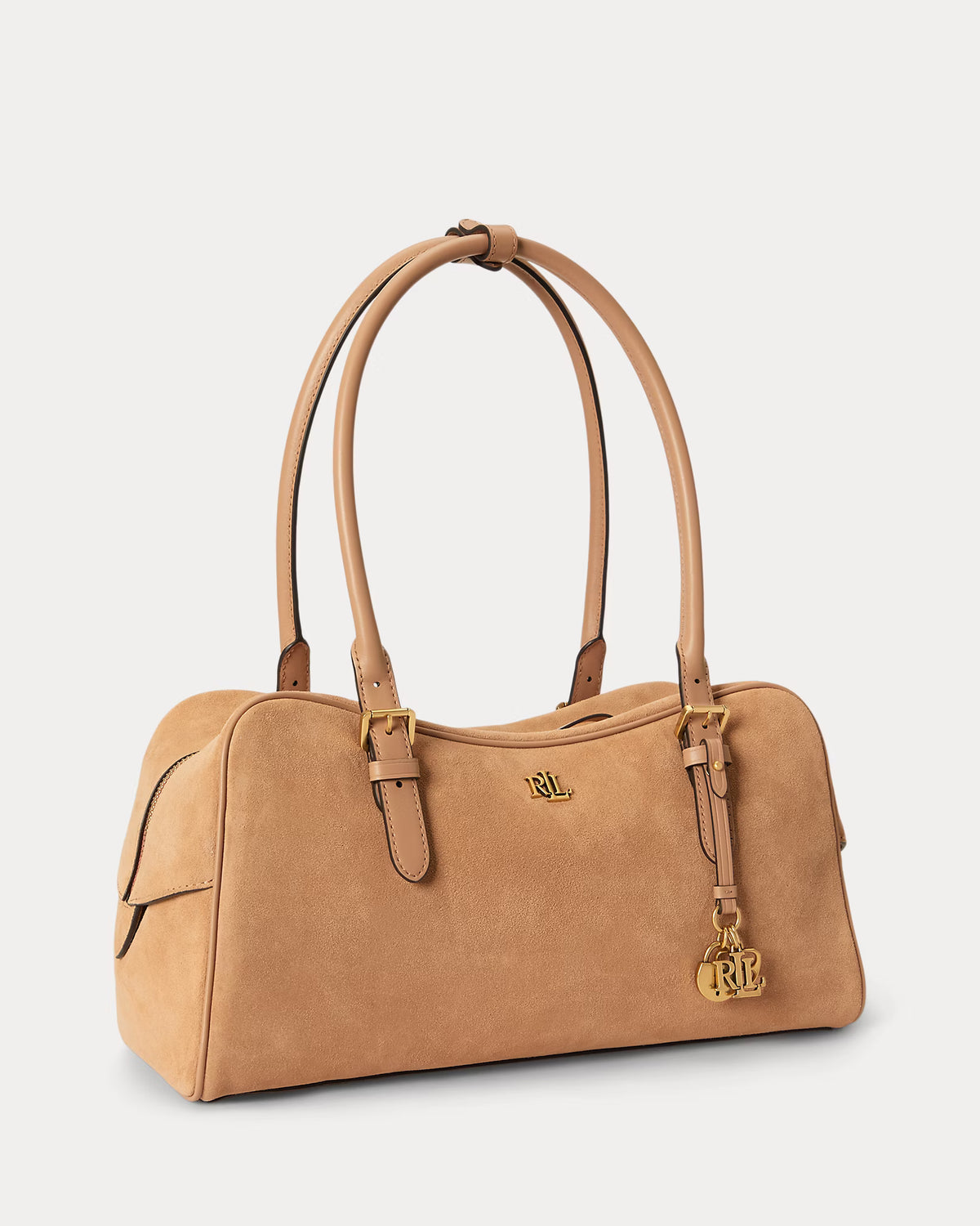 Lauren Ralph Lauren Suede Large Marcy Zip Satchel