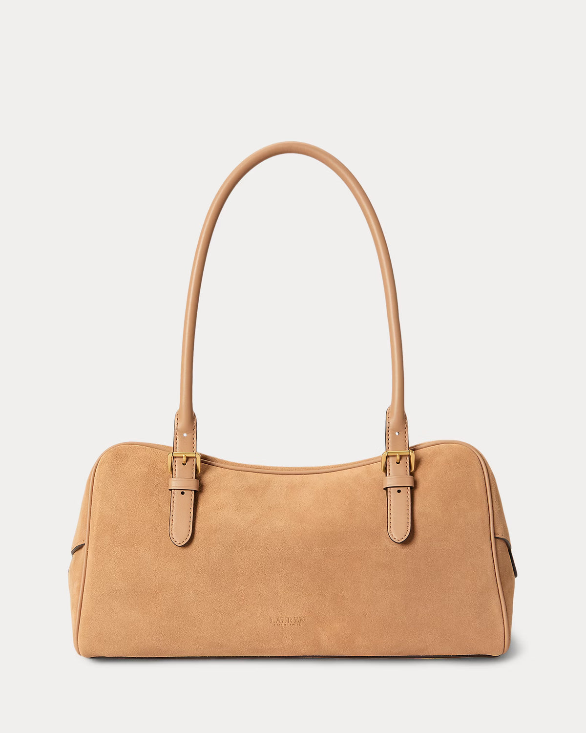 Lauren Ralph Lauren Suede Large Marcy Zip Satchel