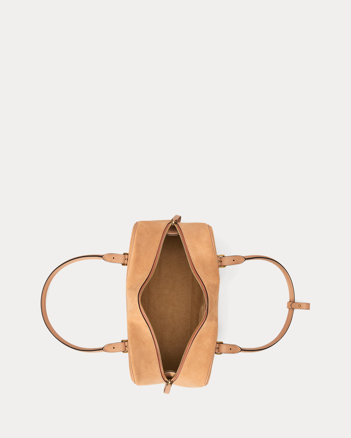 Lauren Ralph Lauren Suede Large Marcy Zip Satchel