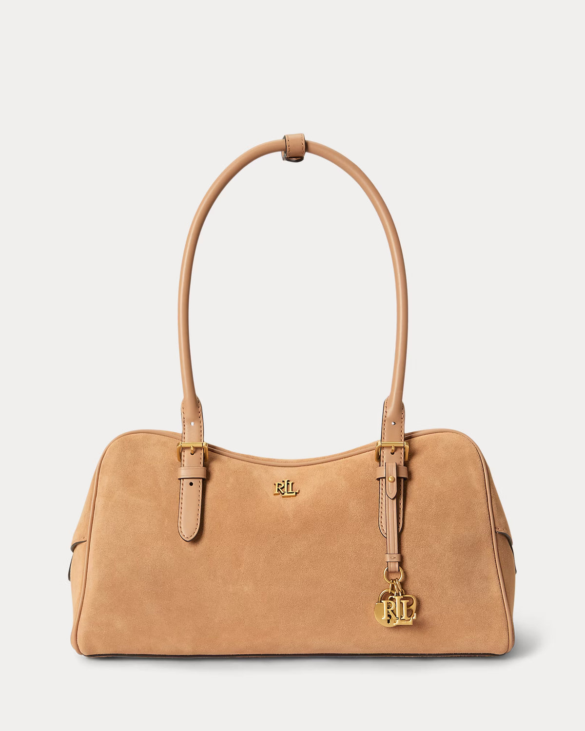 Lauren Ralph Lauren Suede Large Marcy Zip Satchel