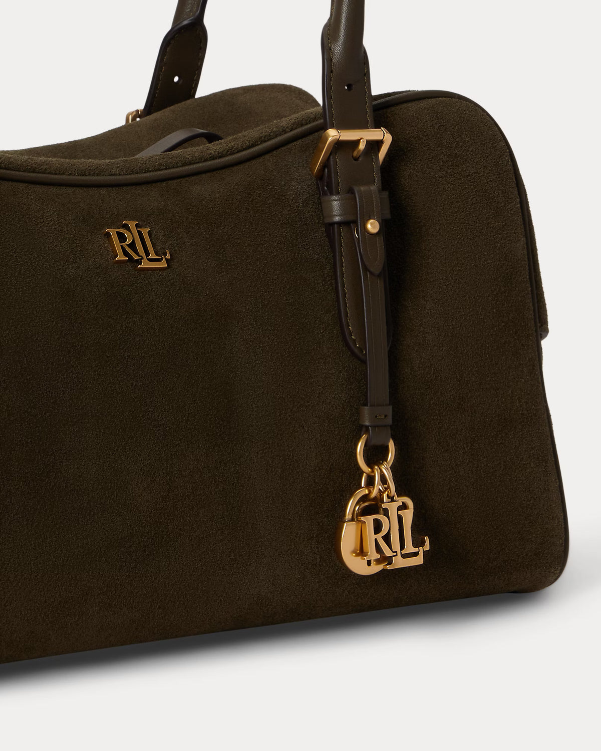 Lauren Ralph Lauren Suede Large Marcy Zip Satchel