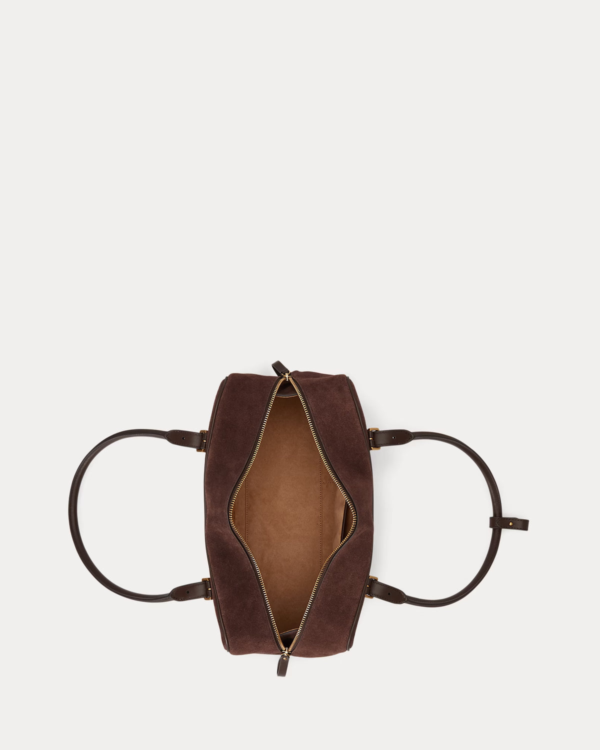 Lauren Ralph Lauren Suede Large Marcy Zip Satchel