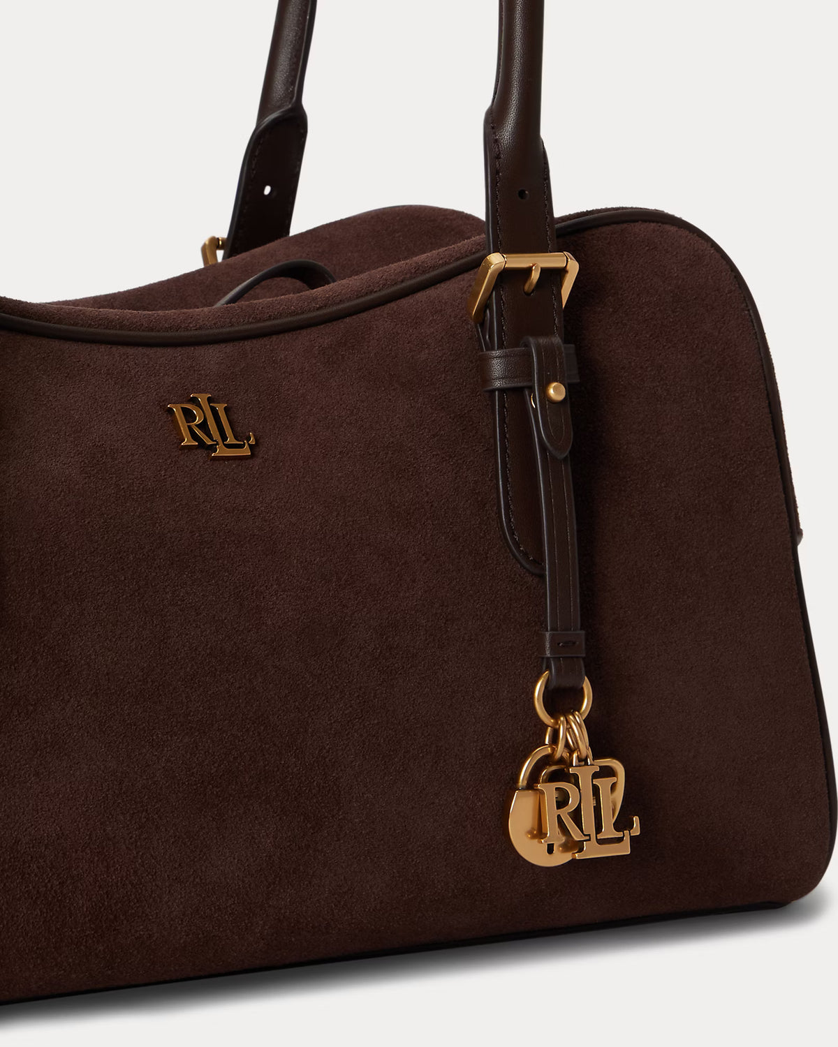 Lauren Ralph Lauren Suede Large Marcy Zip Satchel