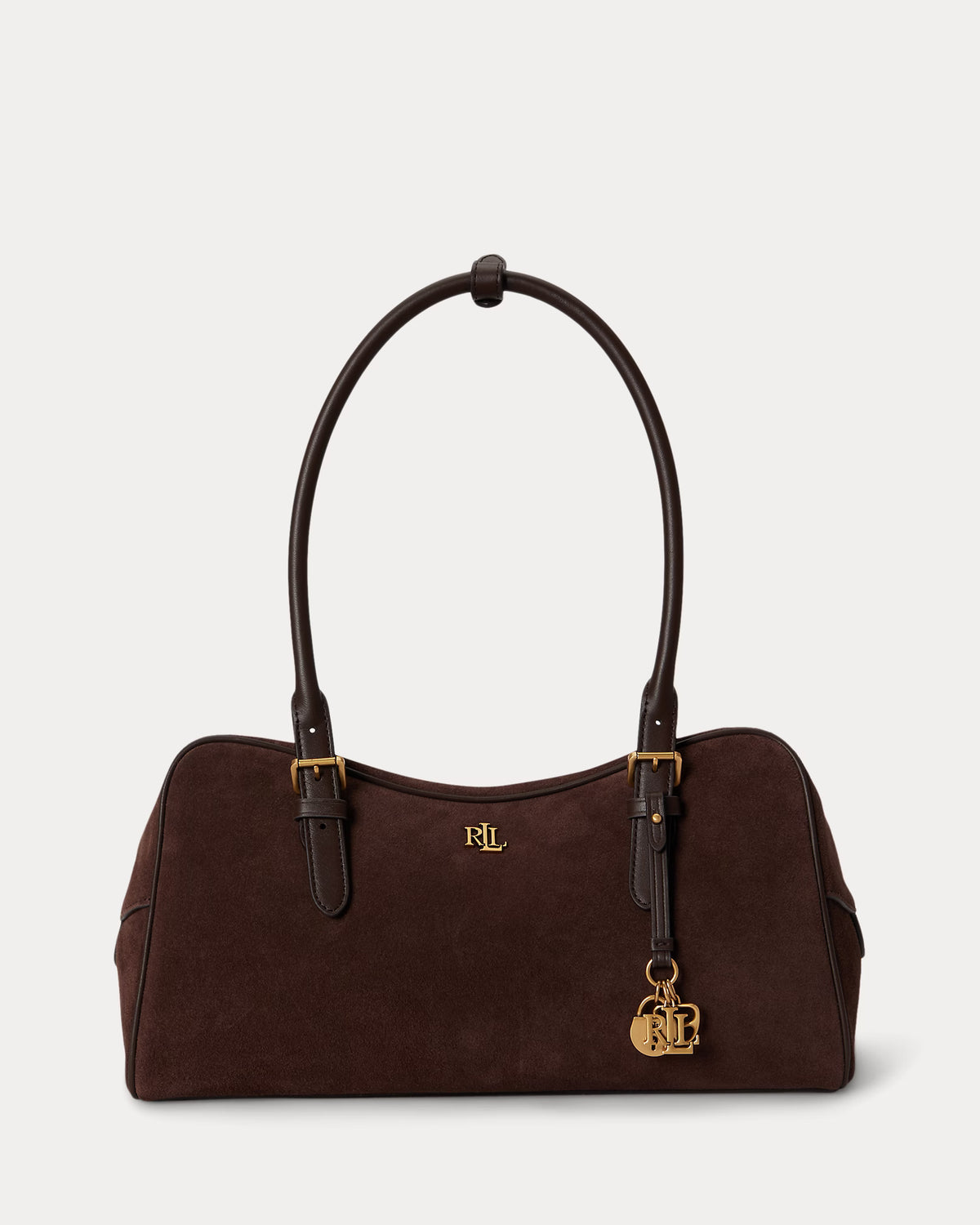 Lauren Ralph Lauren Suede Large Marcy Zip Satchel