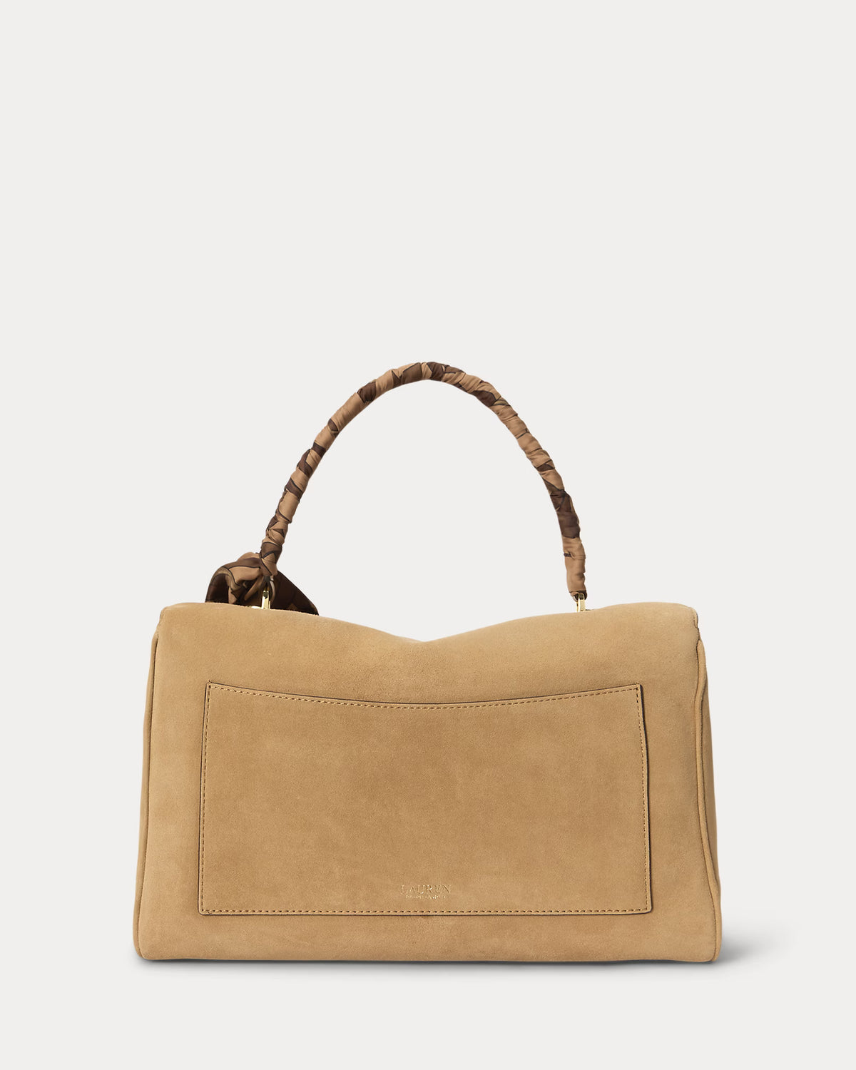 Lauren Ralph Lauren Scarf-Trim Medium Farrah Soft Satchel