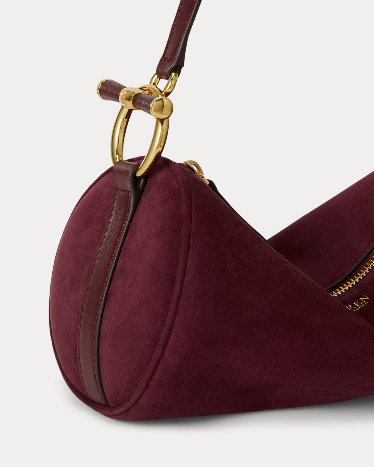 Lauren Ralph Lauren Sheep-Suede Medium Blaike Barrel Bag