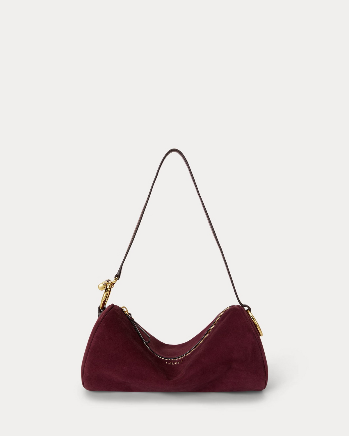 Lauren Ralph Lauren Sheep-Suede Medium Blaike Barrel Bag