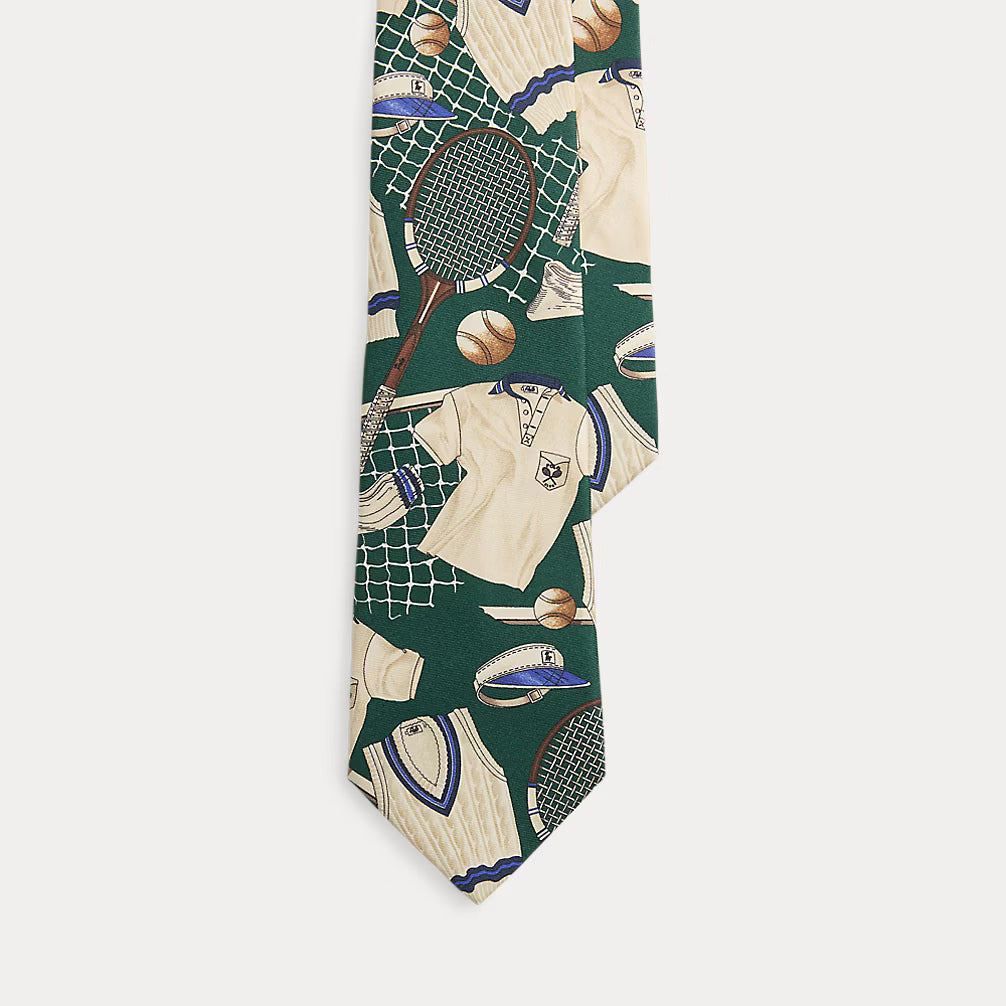 Polo Ralph Lauren Tennis-Print Silk Tie