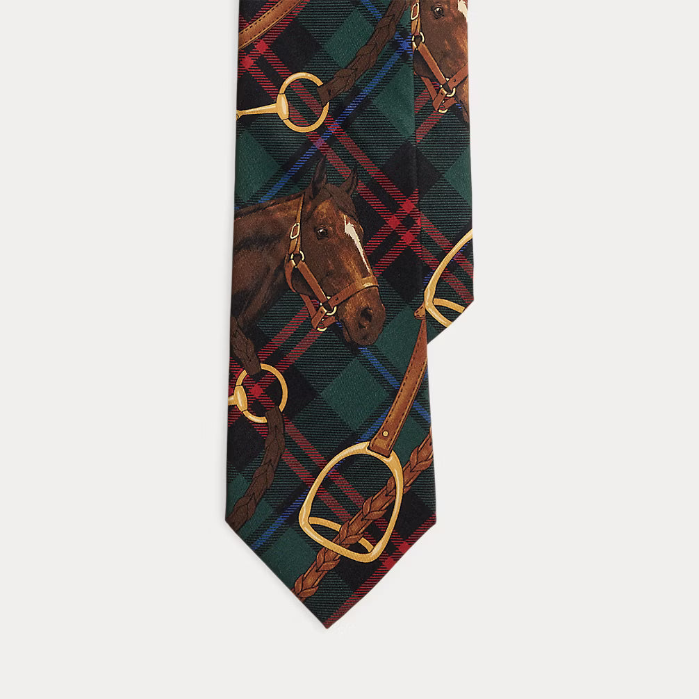 Polo Ralph Lauren Graduate Equestrian-Plaid Silk Tie