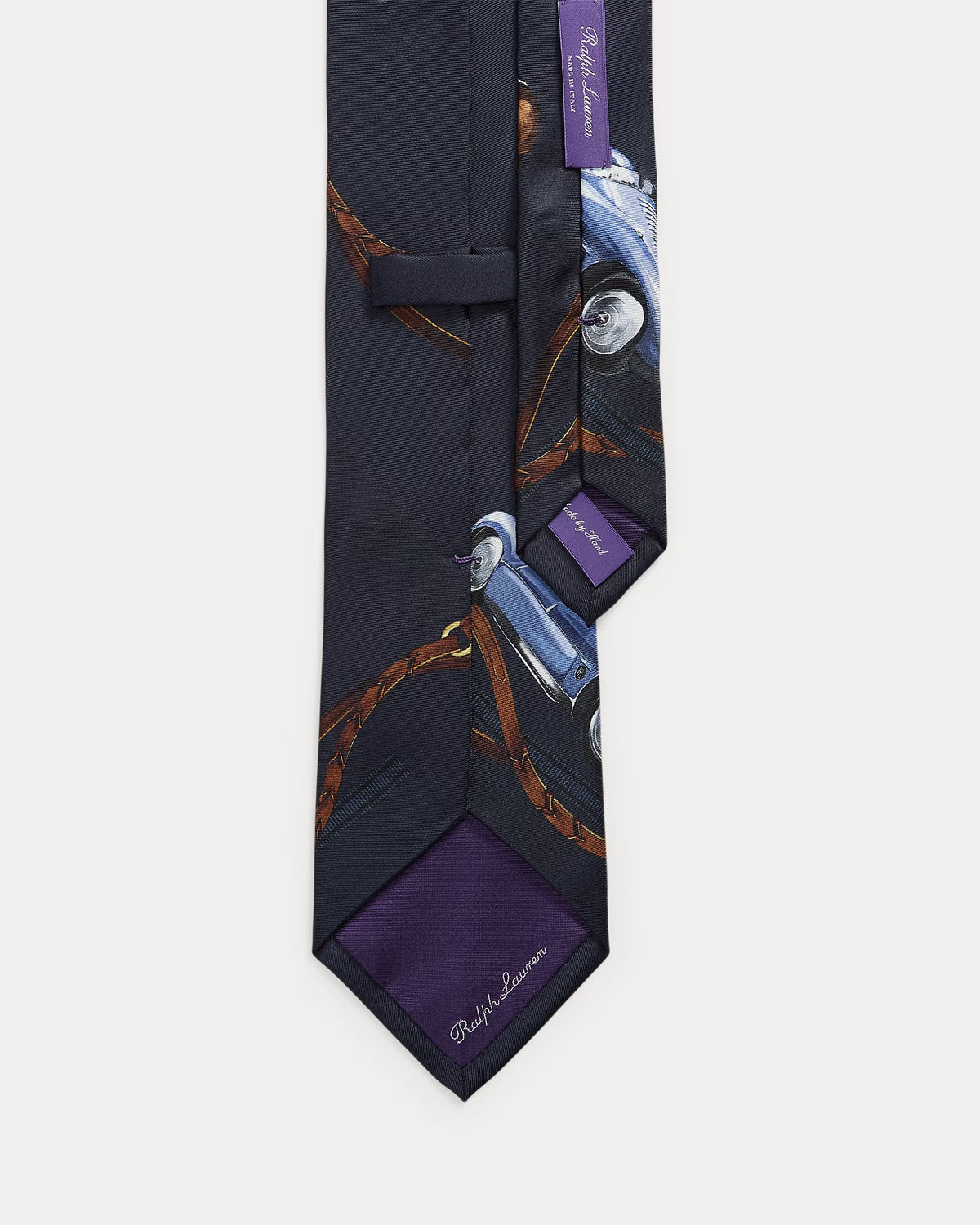Ralph Lauren Purple Label Automobile-Print Silk Tie