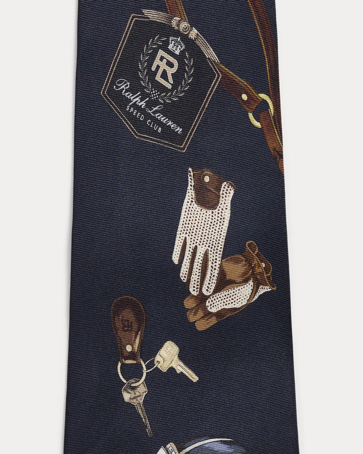 Ralph Lauren Purple Label Automobile-Print Silk Tie