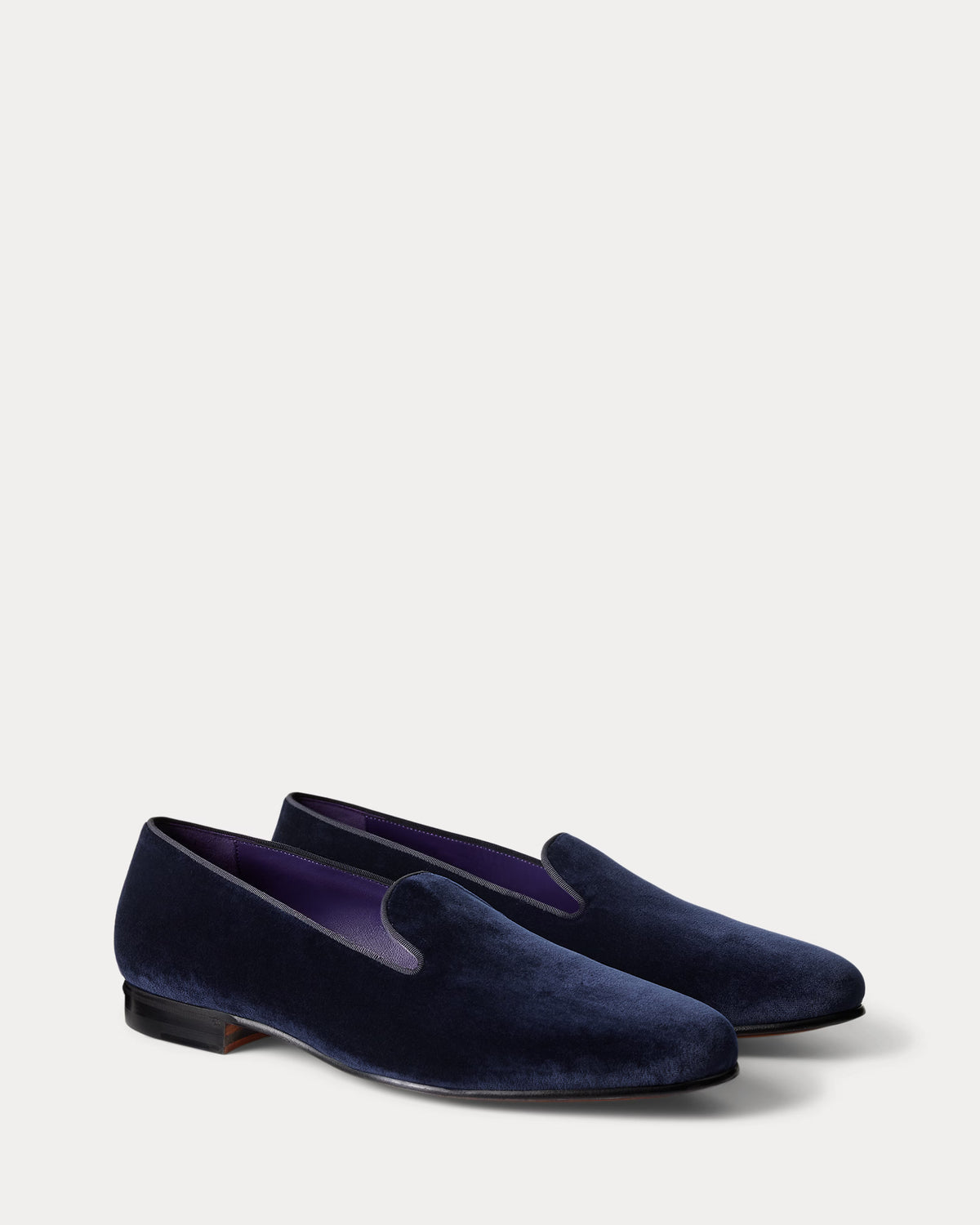 Ralph Lauren Purple Label Alonzo Velvet Slipper - Classic Chairman Navy