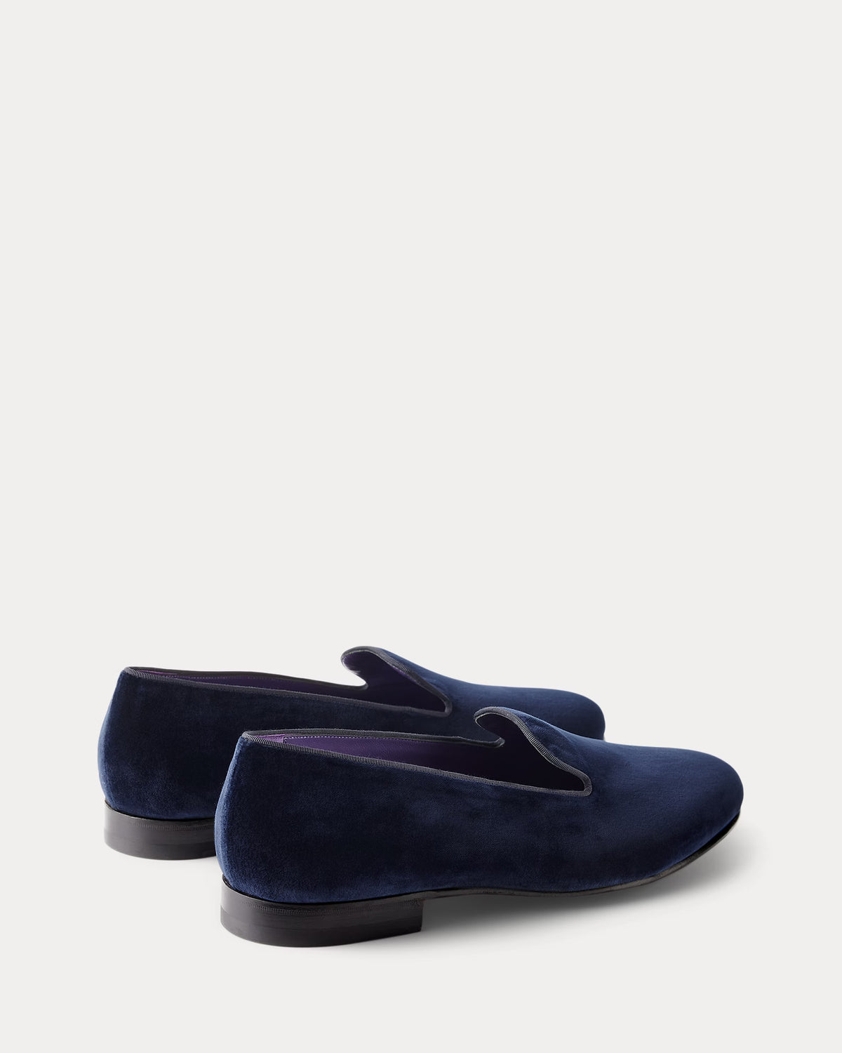 Ralph Lauren Purple Label Alonzo Velvet Slipper - Classic Chairman Navy