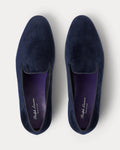 Ralph Lauren Purple Label Alonzo Velvet Slipper - Classic Chairman Navy