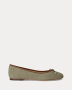 Lauren Jayna Washed Canvas Flat – Light Agave/Lauren Tan - LuxxeCoast