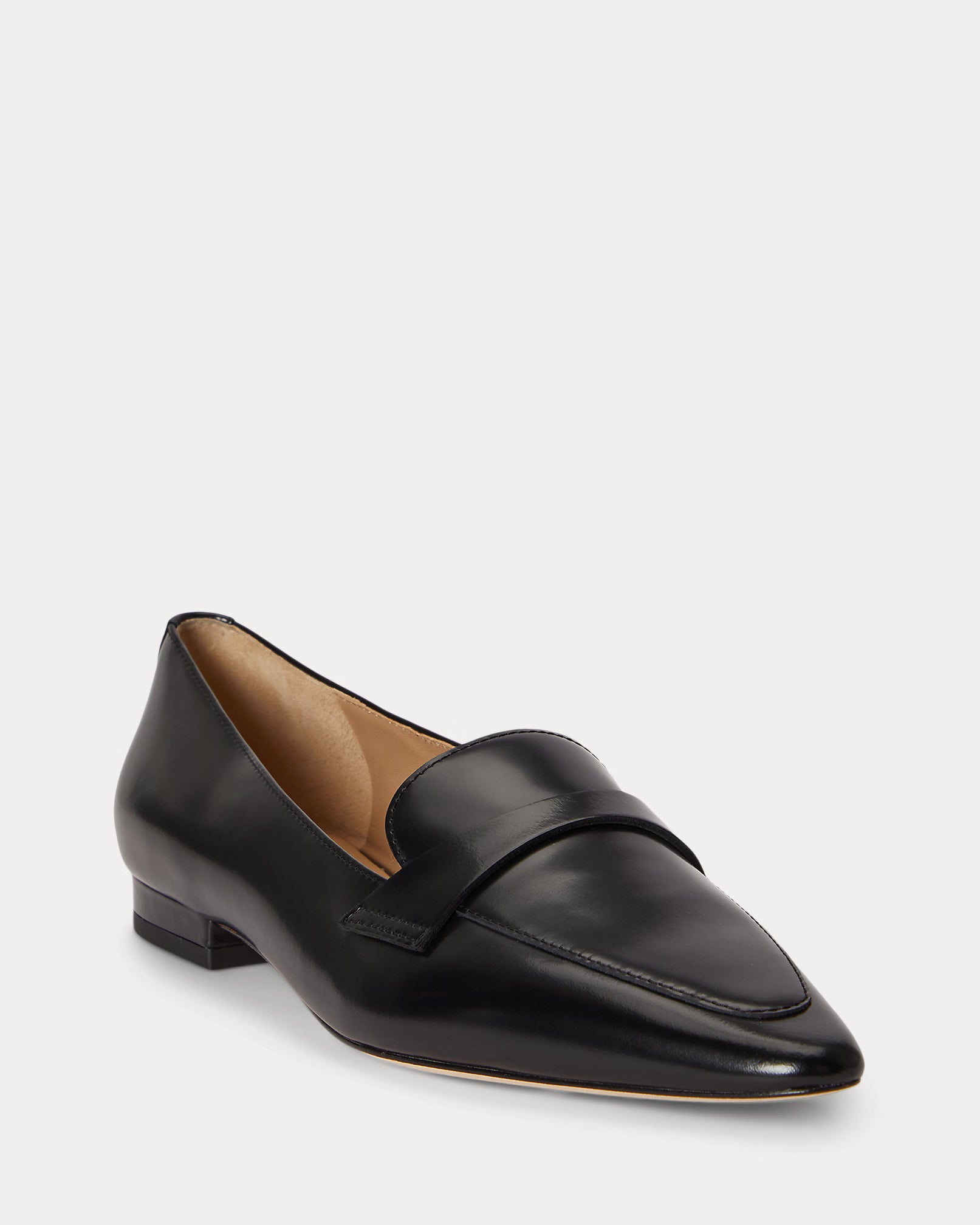 Lauren Ralph Lauren Audri Glazed Leather Loafer – Black